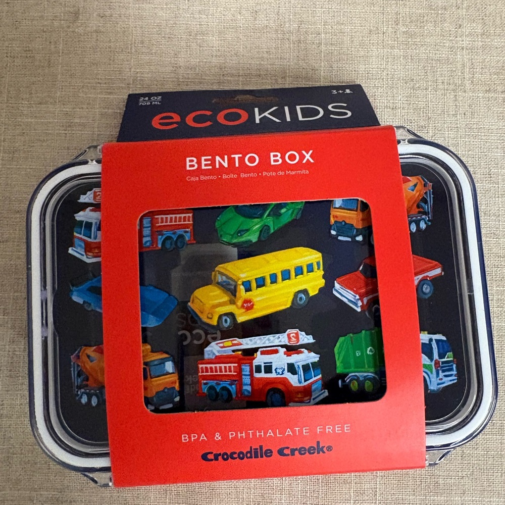 Crocodile Creek EcoKids Vehicle Bento Box - Colorful Design